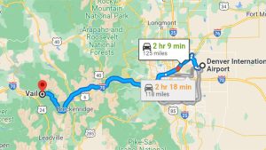 How Far Is Vail From Denver Airport